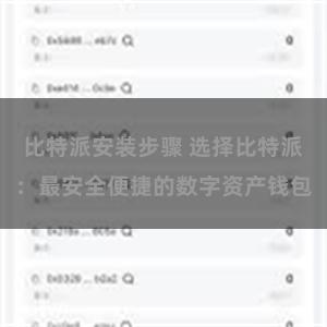 比特派安装步骤 选择比特派：最安全便捷的数字资产钱包