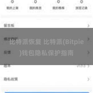 比特派恢复 比特派(Bitpie)钱包隐私保护指南