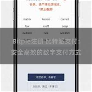 Bitpie注册 比特派支付：安全高效的数字支付方式