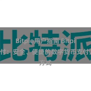 Bitpie用户指南 Bitpie支付：安全、便捷的数字货币支付方式