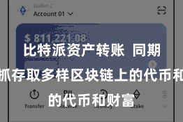 比特派资产转账  同期还撑抓存取多样区块链上的代币和财富